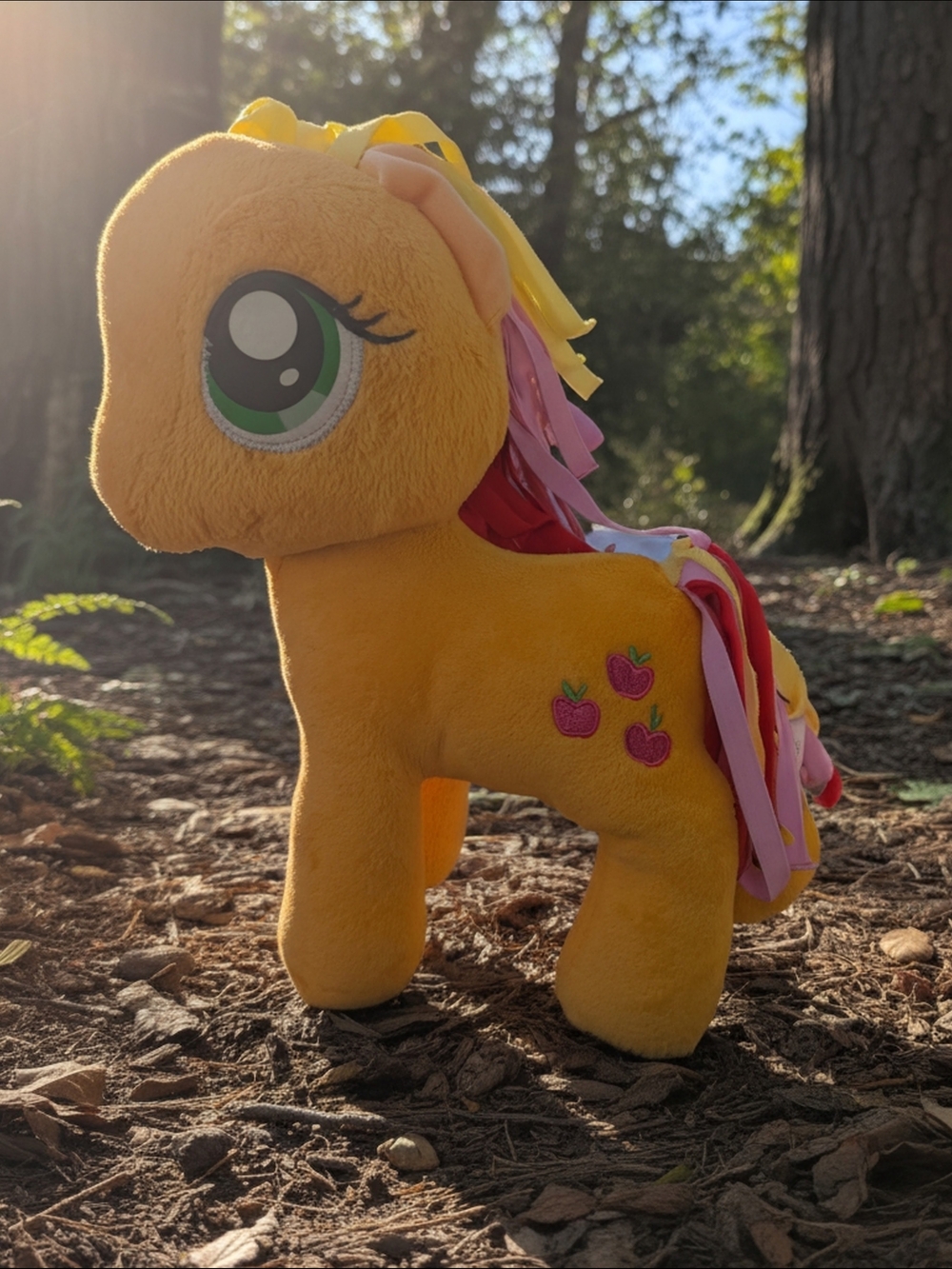 My Little Pony Yellow Plush with Multicolor Ribbon Mane